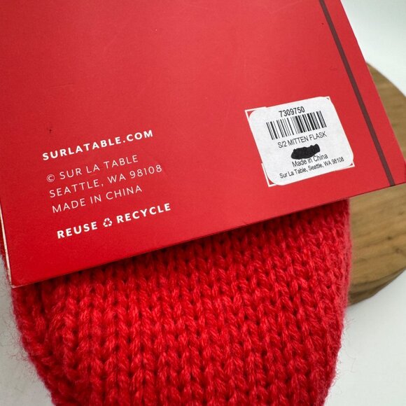 Sur La Table Mitten Flask gift fun quirky whimsical woman’s Red make the soccer - Picture 7 of 7